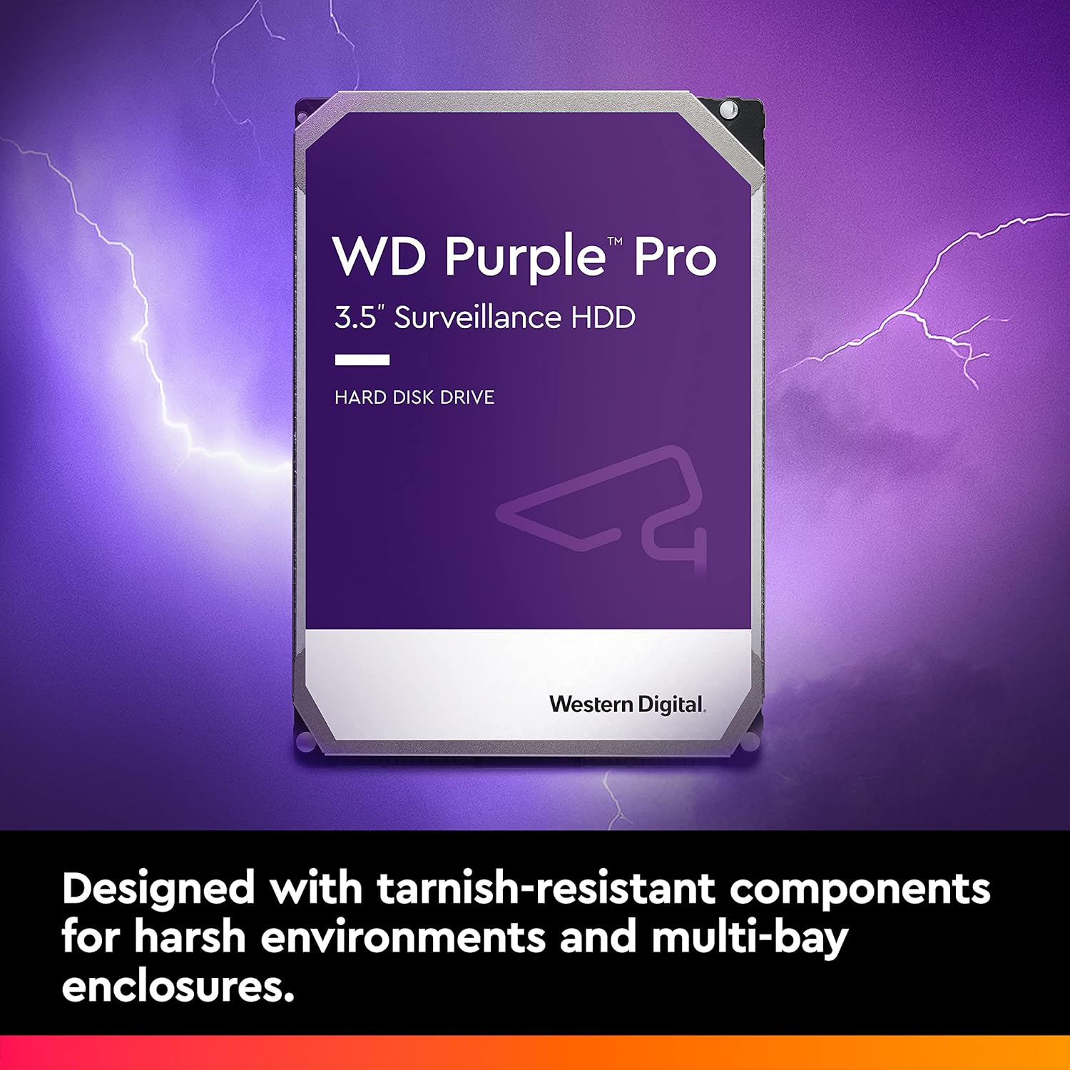 Western Digital 10TB WD Purple Pro Surveillance Internal Hard Drive HDD - 7200 RPM, SATA 6 Gb/s, 256 MB Cache, 3.5 - WD101PURP