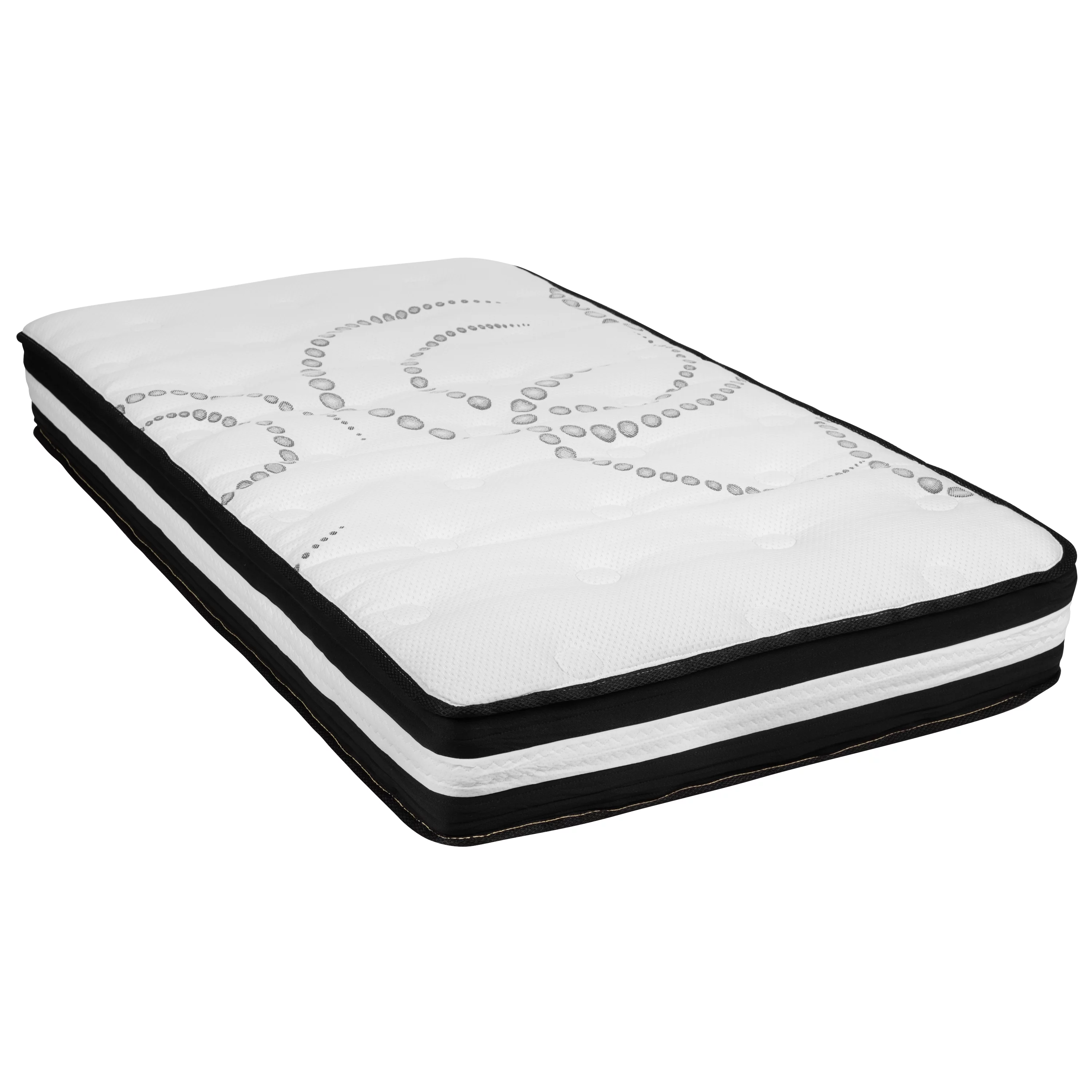 Merrick Lane 10" Hybrid Mattress Pocket Spring and Memory Foam, Twin