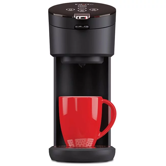 Instant Solo 2-in-1 Single Serve Coffee Maker for Ground Coffee or K-Cup Pods with 3 Brew Sizes, Black