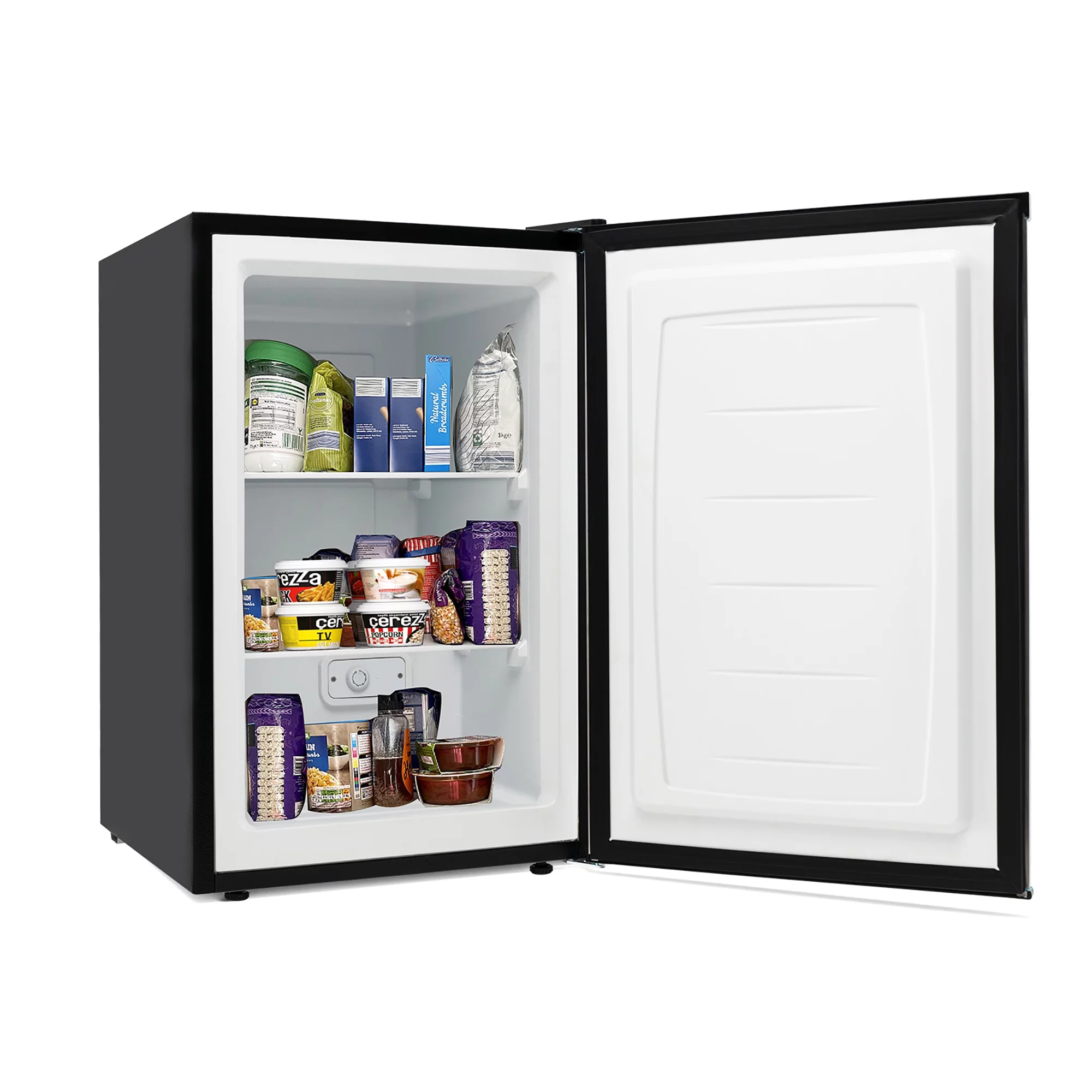 STAKOL 3 cu.ft. Compact Upright Freezer w/Single Stainless Steel Door Removable Shelves