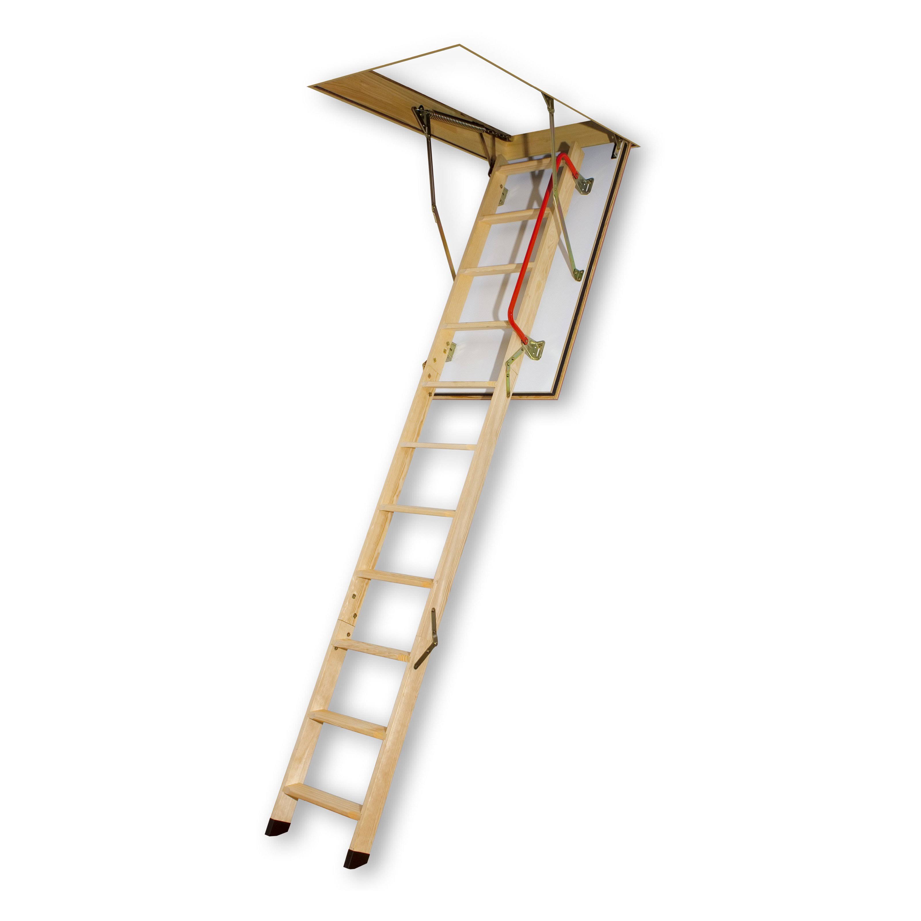 Fakro 8.10 ft. Fire Resistant Wooden Attic Ladder, Size: 47L x 22W