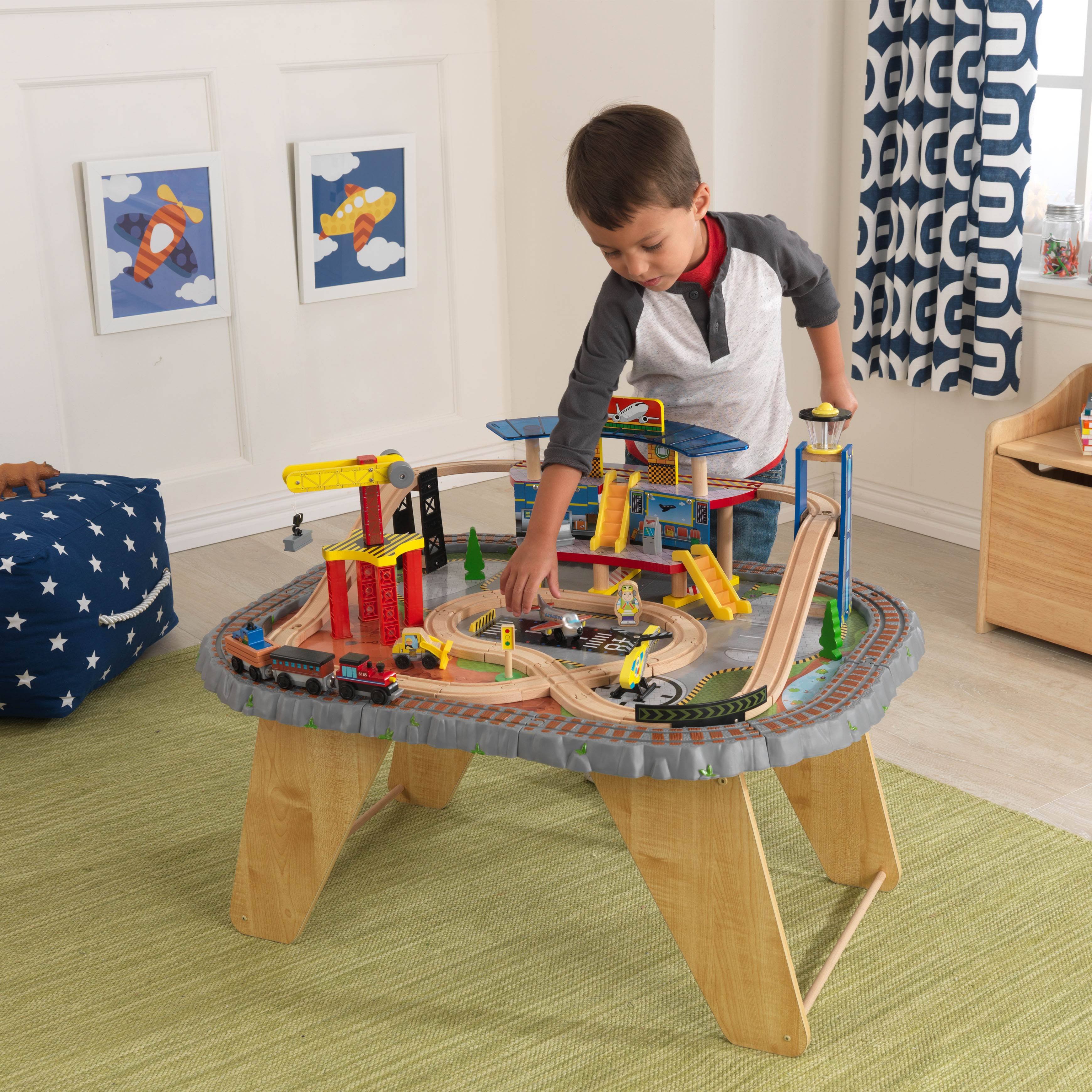 Kidkraft Transportation Station Train Set u0026 Table