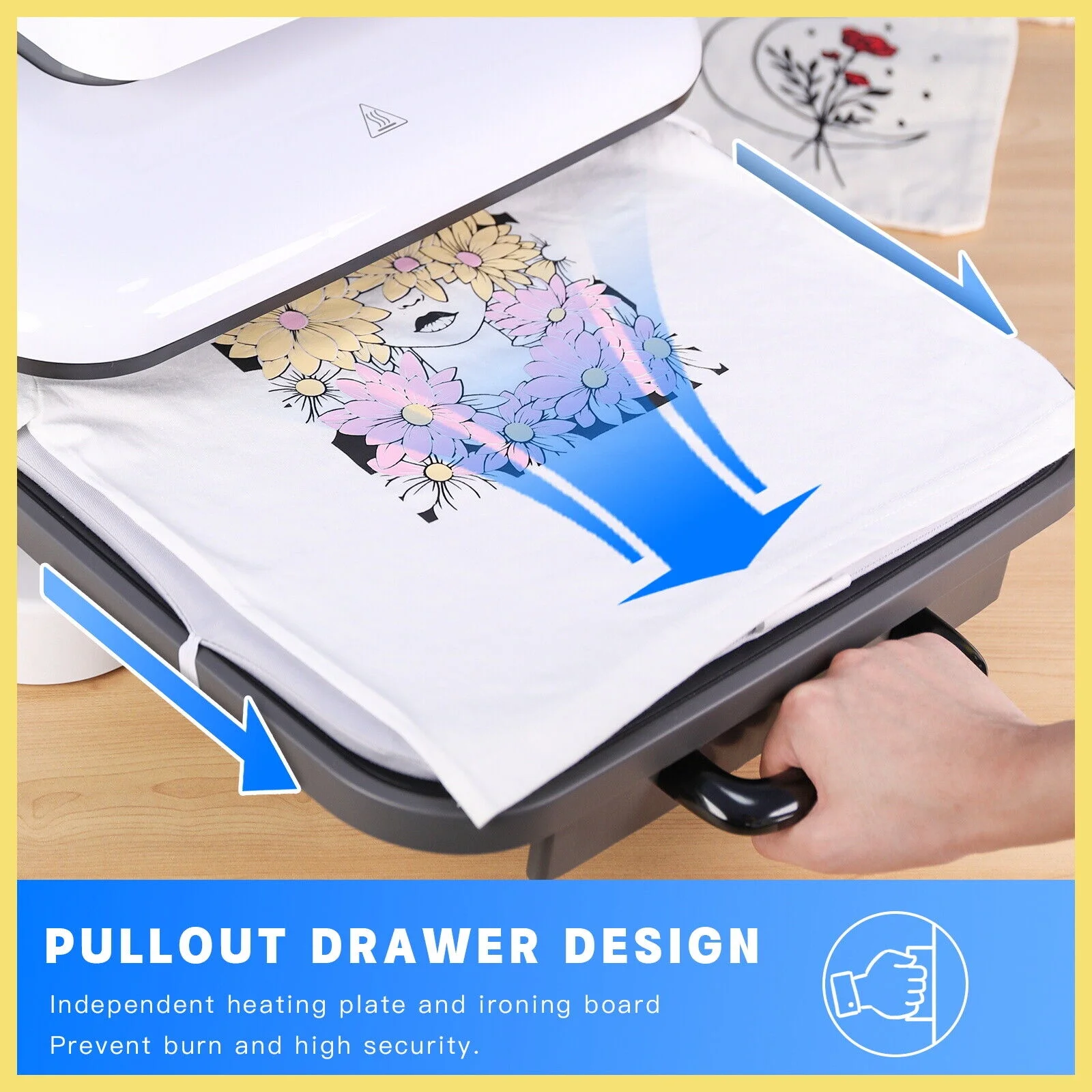 HTVRONT 1500W 15"x15" Auto Heat Press Machine Bundle, Sublimation Printer Transfer HTV Vinyl