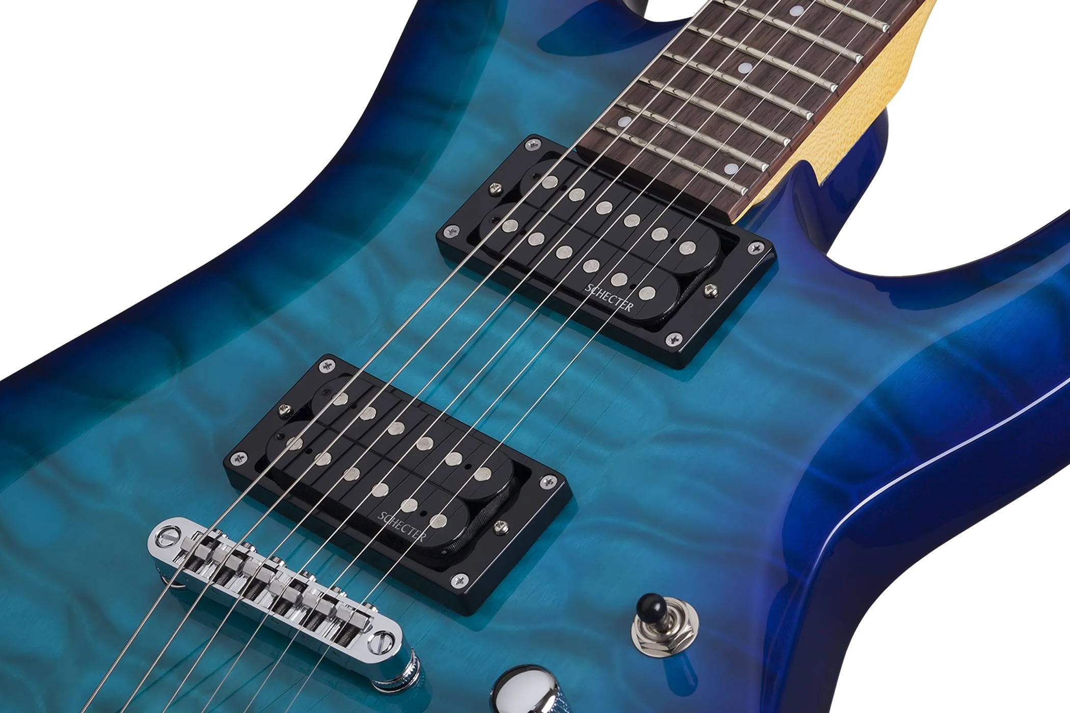 Schecter Guitar Research C-6 Plus Electric Guitar Ocean Blue Burst