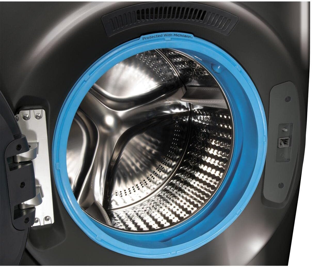 GE GFW550SPRRS 28 Inch Smart Front Load Washer with 4.8 cu. ft. Capacity, 1300 RPM, Time Saver Option, Connects with Amazon Alexa, in Saphire