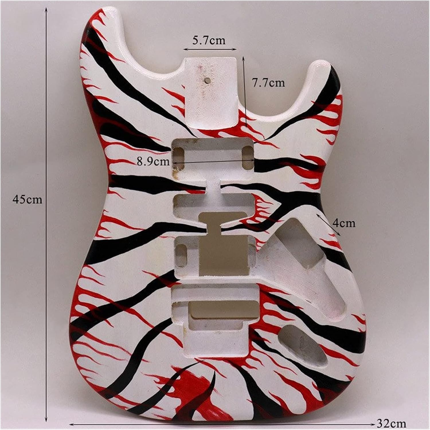 DIY Hand Paint Poplar Wood ST Electric Guitar Body White Customized Painting Guitar Barrel Unfinished Guitar Builder Kit