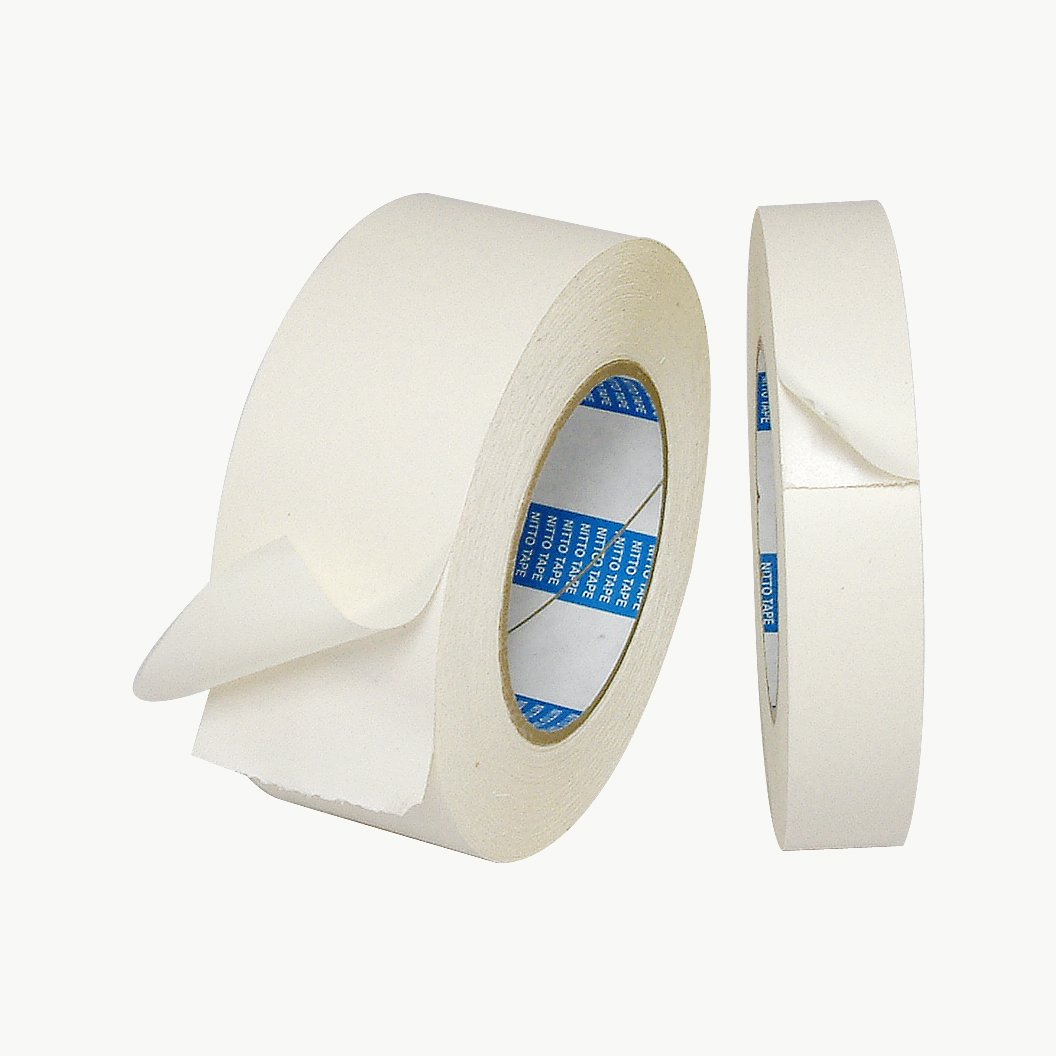 Nitto (Permacel) P-50/WI225 P-50 Multi-Purpose Double Coated Cloth Carpet Tape: 2 x 75 ft, White