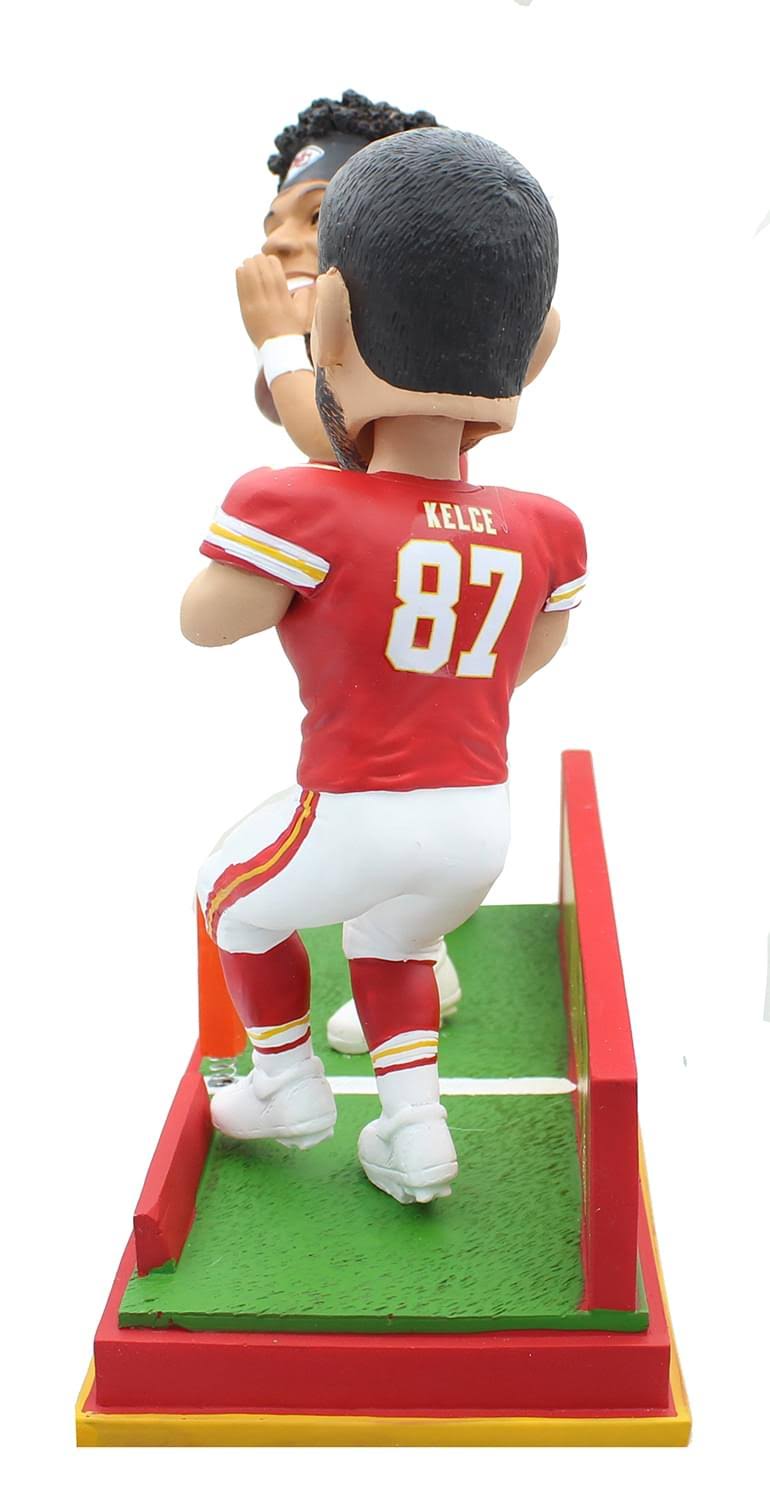 Kansas City Chiefs Patrick Mahomes u0026 Travis Kelce Dual NFL Resin Bobblehead Set