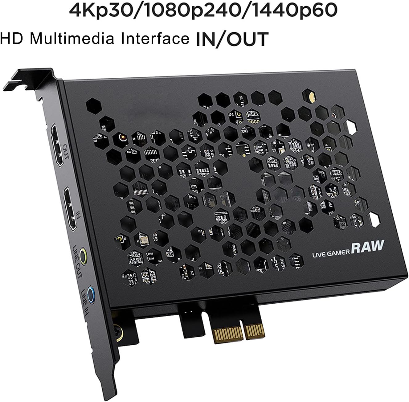 Acogedor 4K Capture Card, HDMI Game Capture Card Device, with HDMI Input and Loop Out, Support HD Video 1080P, for Live Conference Video