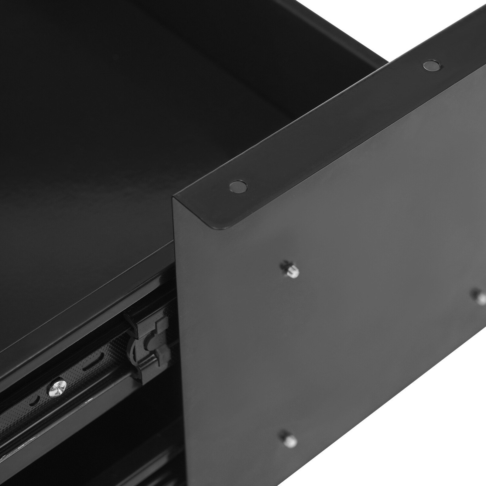 2-Tier Under Desk Sliding Drawer Organizer, Black Steel Pull-Out Storage Tray for Office Study, 6.6LB Capacity