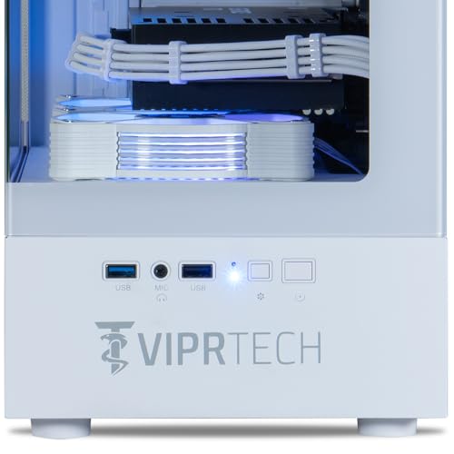 ViprTech Reaper 3.0 Liquid-Cooled PC - AMD Ryzen 7 7700 (5.3Ghz Turbo), RTX 4070 Super 12GB, 32GB DDR5 6400, 2TB NVMe SSD, 800W Gold, VR-Ready, WiFi BT, Win 11, Gaming Desktop Computer Black