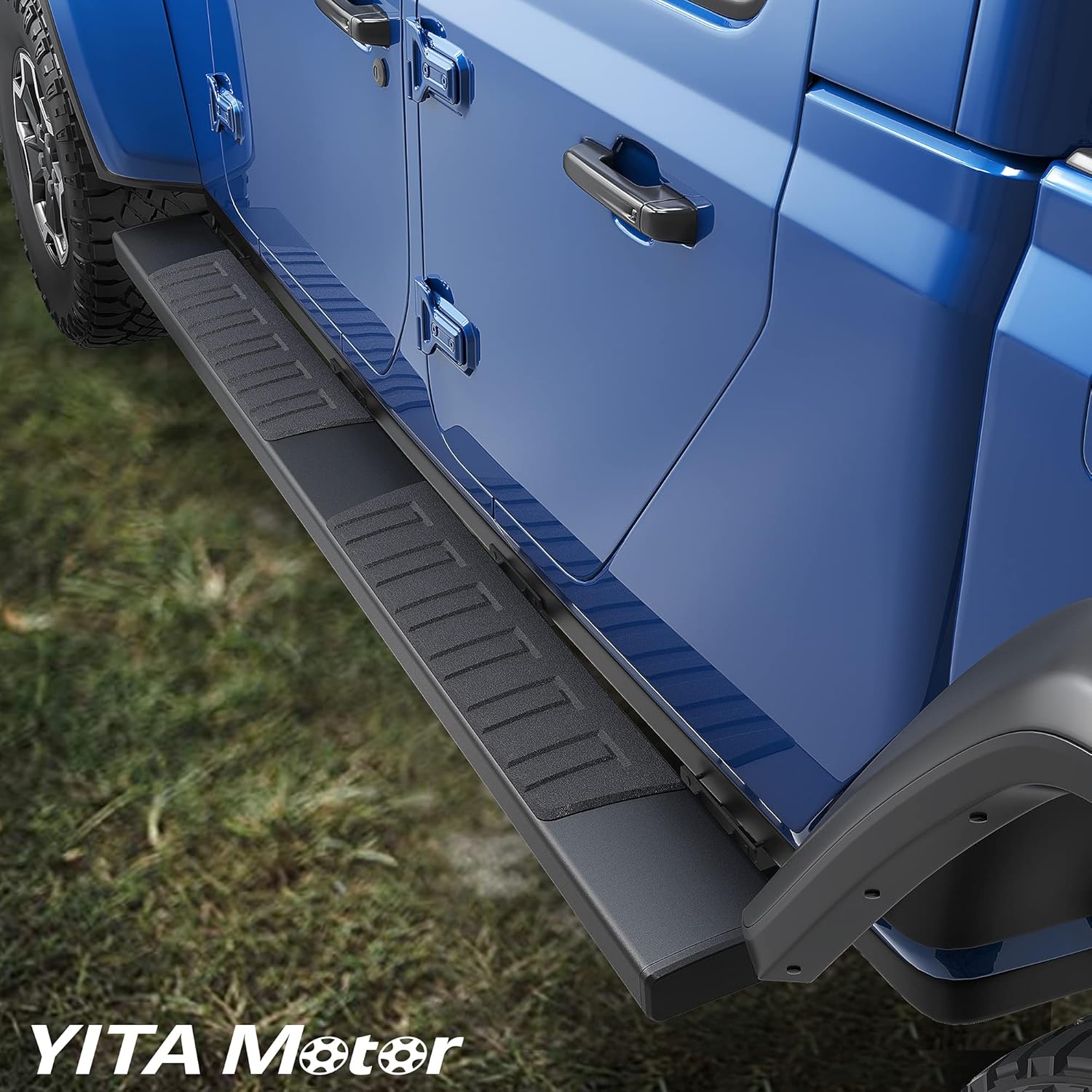 YITAMOTOR 6 inches Running Boards Compatible with 2020-2022 Jeep Gladiator Crew Cab Pickup 4-Door Aluminum Side Step Nerf Bars Side Bars
