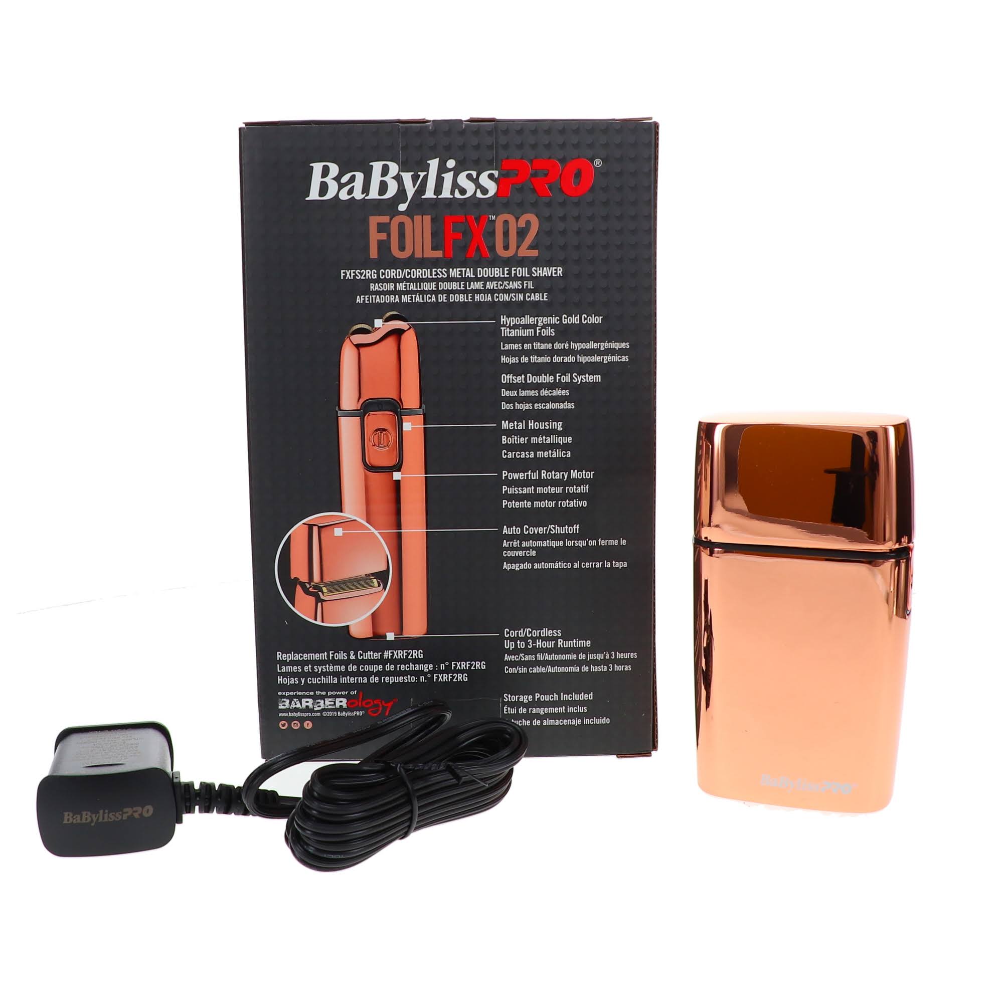 Babyliss Pro FOILFX02 Cordless Metal Double Foil Rose Gold Shaver