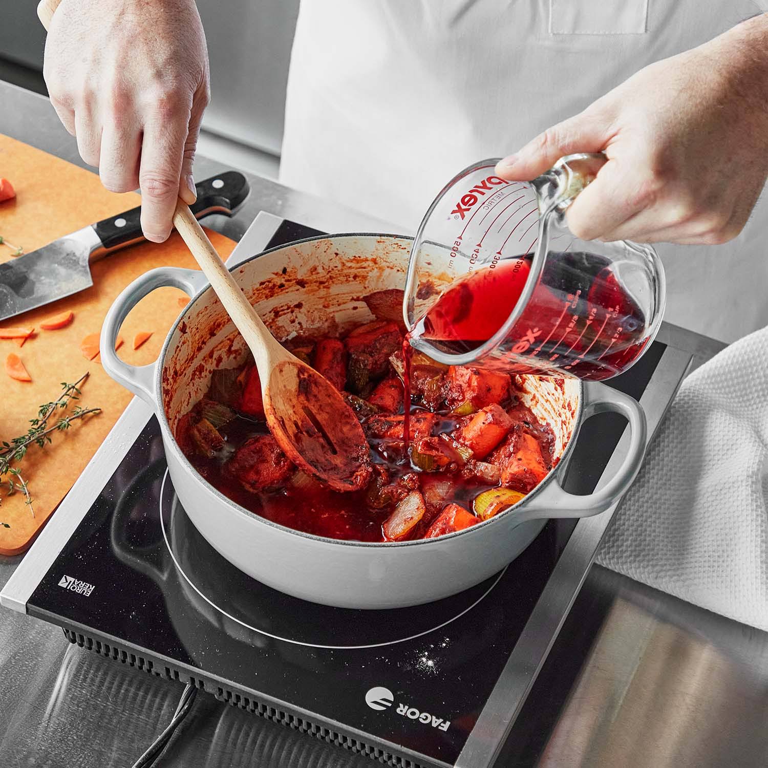 Le Creuset 3.5 Qt. Cast Iron Sauteuse - Cerise