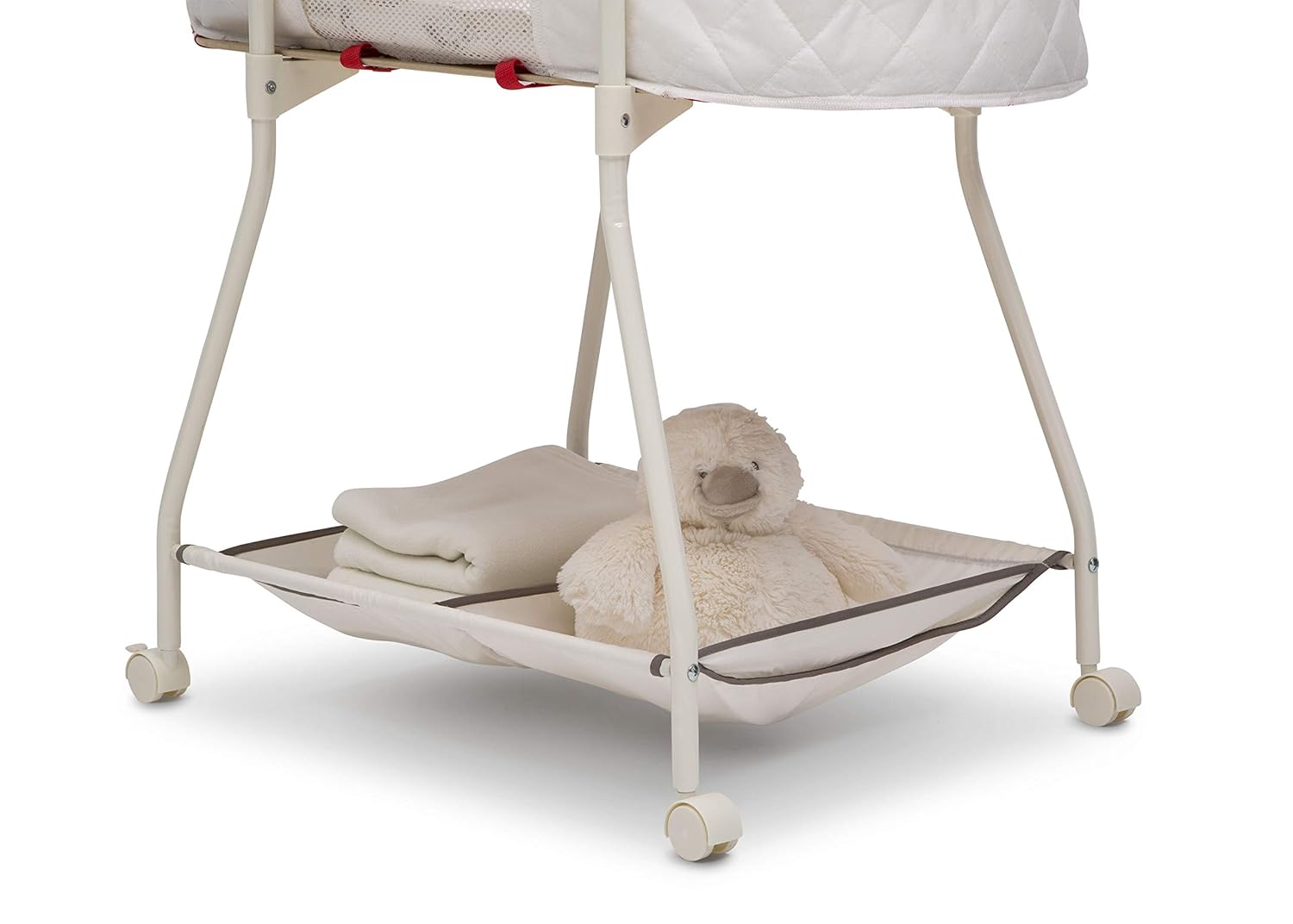 Delta Children Deluxe Sweet Beginnings Bedside Bassinet - Portable Crib with Lights and Sounds, Playtime Jungle, 33x17x45 Inch (Pack of 1) Pack of 2