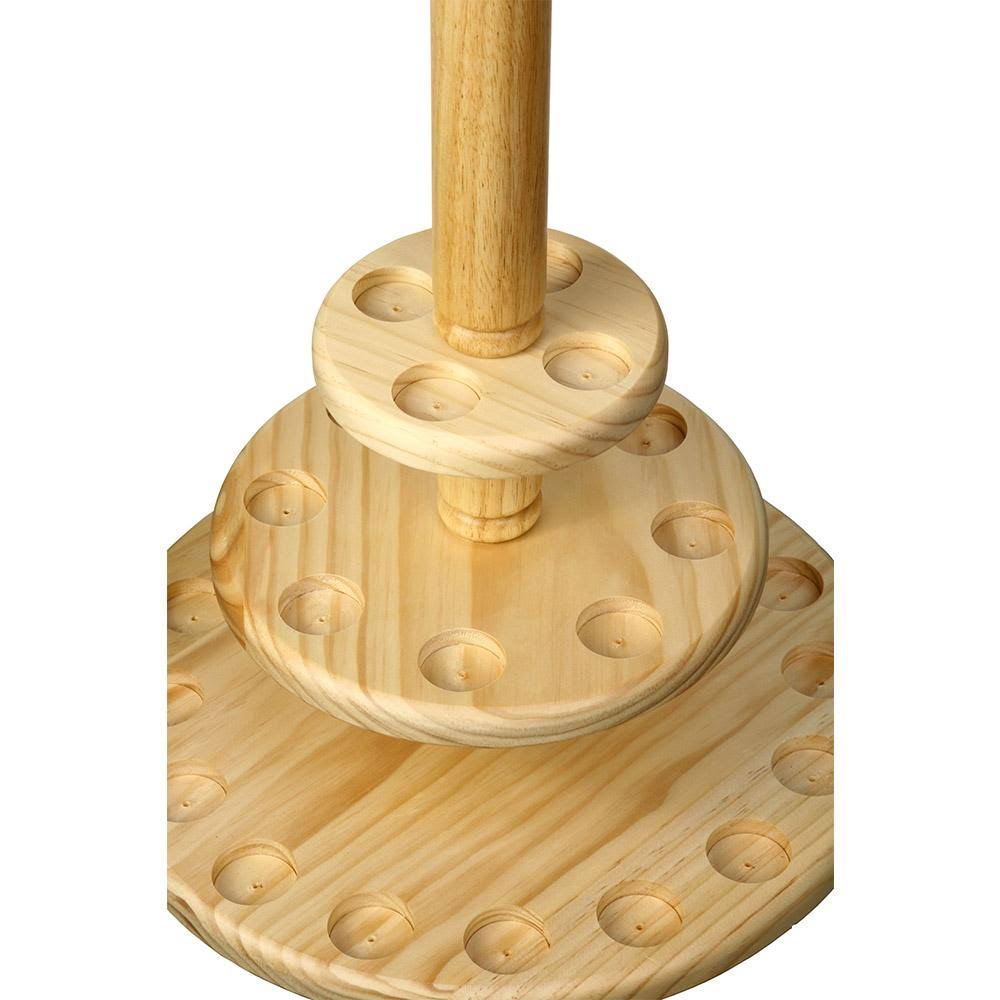 Round Walking Cane Stand- Pine Wood