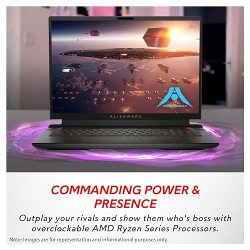 Alienware M18 Gaming Laptop, AMD Ryzen 9 7845HX, 32 GB DDR5 RAM, 2 TB SSD, NVIDIA GeForce RTX 4070, 18 FHD+ Display, Backlit Keyboard, Windows 11 Pro, Dark Metallic Moon, Black