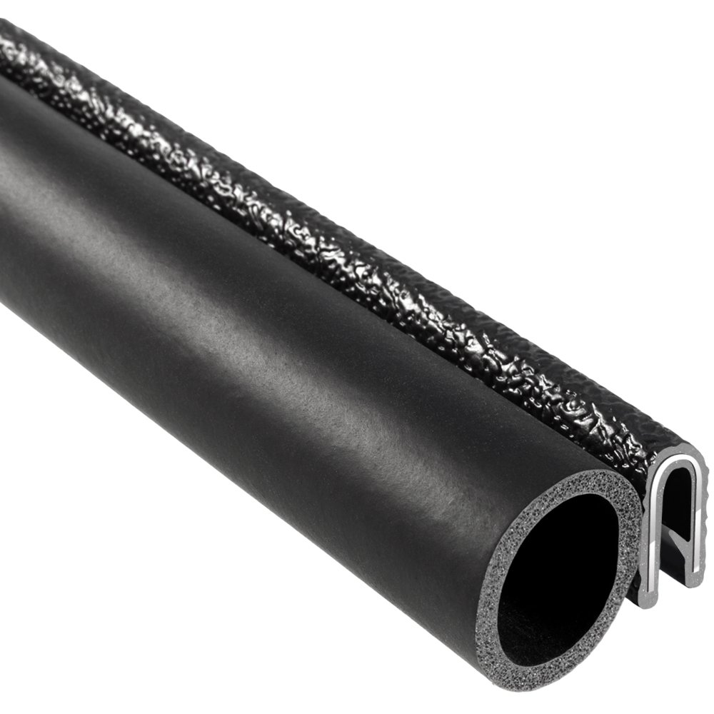 Trim-Lok Trim Seal with Side Bulb – Fits 1/16” Edge, 3/4” Bulb Seal Diameter, 25’ Length – PVC Plastic Trim with EPDM Rubber Seal, Easy to Install for Cars, Boats, RVs, Trucks, and Home Applications Pack of 2