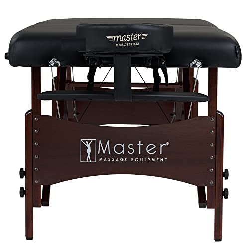 Master Massage 30" Roma Therma-Top Portable Massage Table Pro Package, Black, Adjustable Heating System