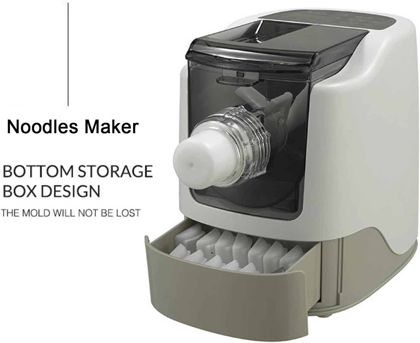 YILEFU Intelligent Fully Automatic Electric Home Pasta Machine Noodle Pasta Maker Making Machine Pasta Extruder 260W with 13 Noodle Molds Saves Time and Effort and is Beginner Friendly