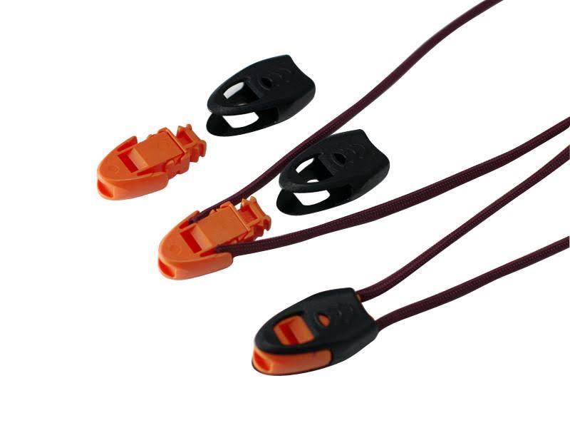 Ravenox Aerowave Whistle Zipper Pull | Cord End for Zipper Pull Black / 100 Pack
