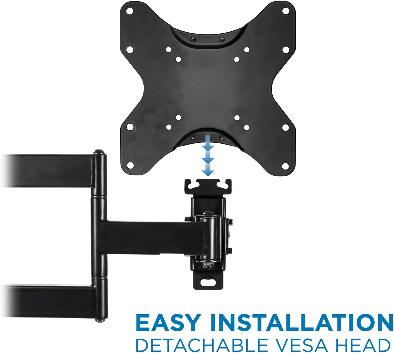 Mount-It! Lockable RV TV Wall Mount with Quick Release, Full Motion Flat Screen Bracket for Campers, Travel Trailers, RVs, Motorhomes and Marine Boats, Fits Most 23-43" VESA 100, 200, 77 Lbs Capacity Pack of 2