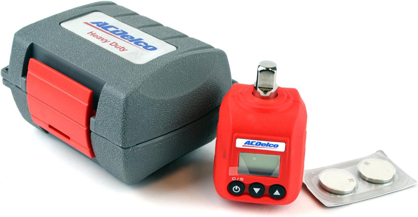 ACDelco ARM602-3 3/8” (5.9 to 59 ft-lbs.) Heavy Duty Digital Torque Adapter with Buzzer and LED Flash Notification – ISO 6789 Standards with Certificate of Calibration