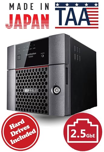 BUFFALO TeraStation 3220DN 2-Bay SMB 4TB (2x2TB) Desktop NAS w/Hard Drives Included Network Attached Storage