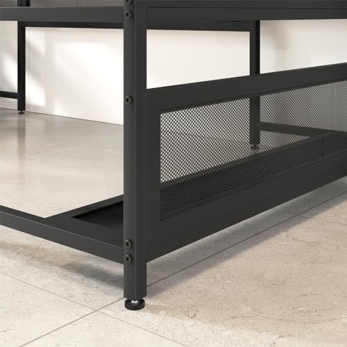 Computer Desk U Shaped 82" with LED Lights and Power Outlets, Reversible Gaming Desk with Monitor Stand, Corner Gaming Desk for Home Office Workstation, Printer Storage Shelves, Two Person Desk,Black