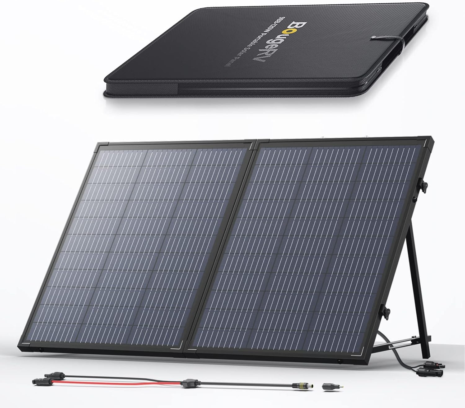 BougeRV Portable Power Station 1200W, 1100Wh Solar Generator, 1500 Cycles Lithium Battery Backup Power Supply, 3x110V/1200W Pure Sine Wave AC Outlet for Outdoor, Camping, Emergency, Refrigerator, CPAP