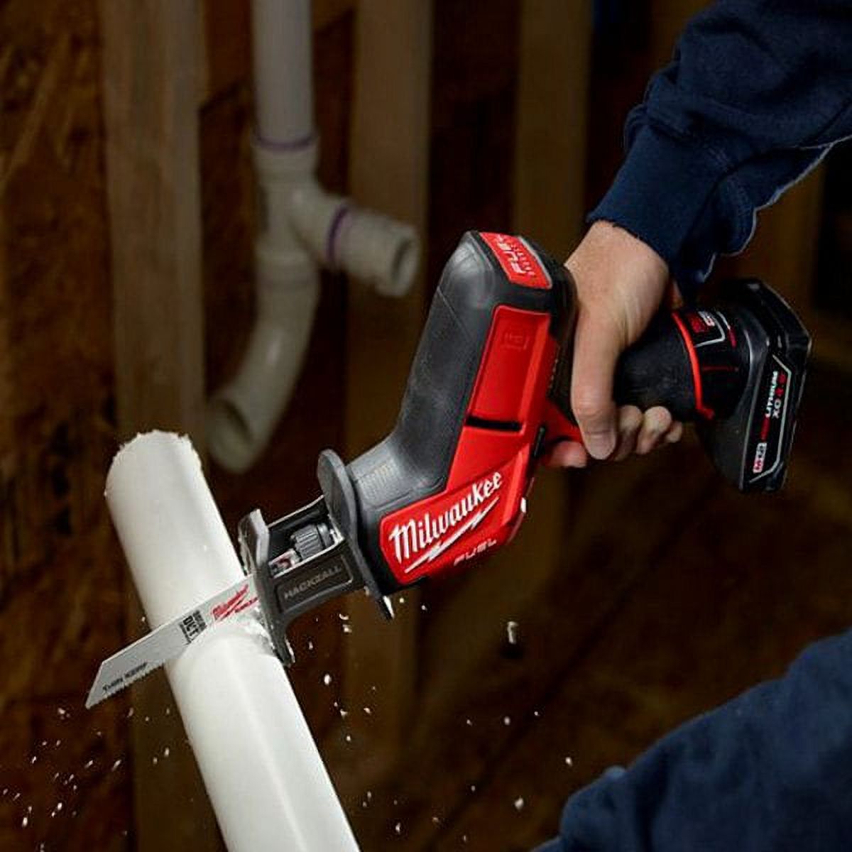 Milwaukee 2520-21XC - M12 Fuel Hackzall 5/8" 12V 4.0Ah Cordless Straight Handle Reciprocating Saw Kit