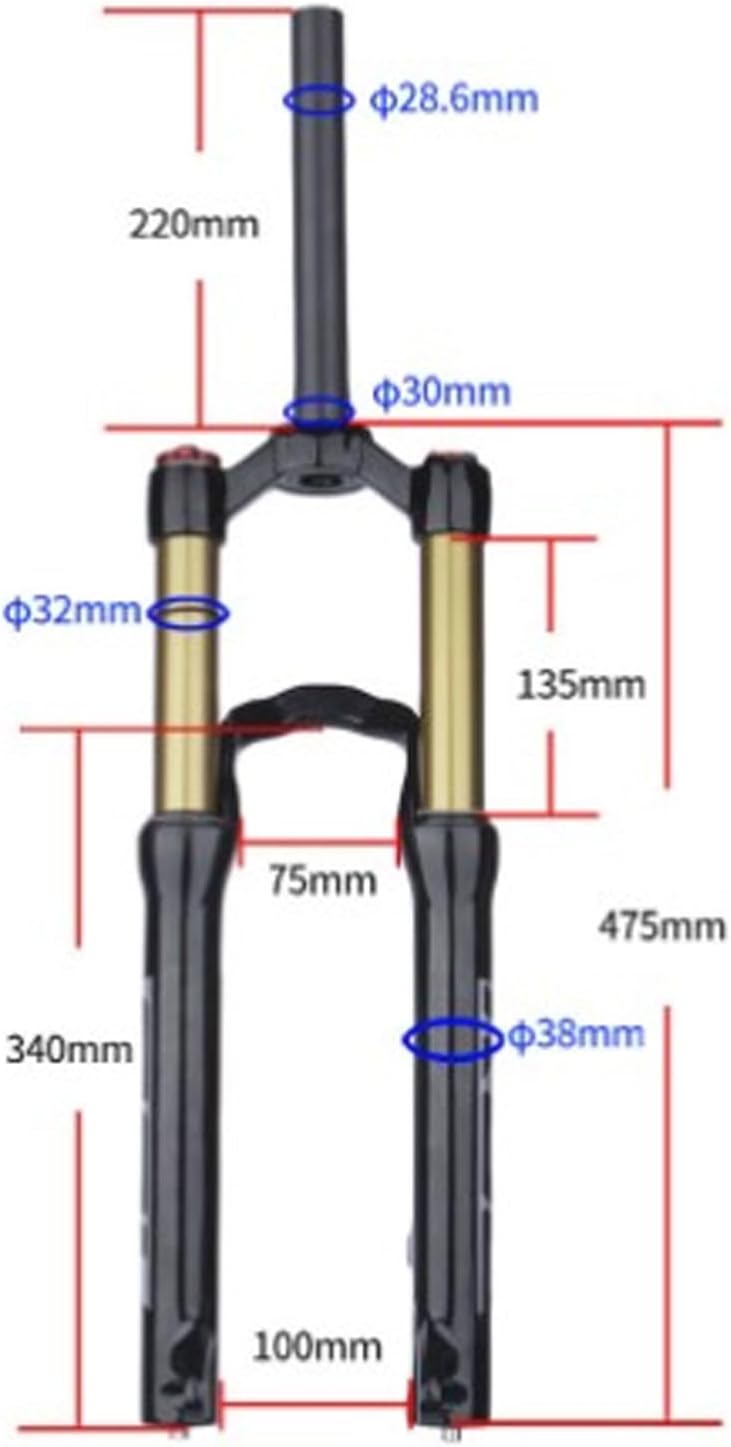 VGEBY 24 Inch Mountain Bike Front Fork Shock Absorb Quick Release Wire Control Bike Suspension Fork