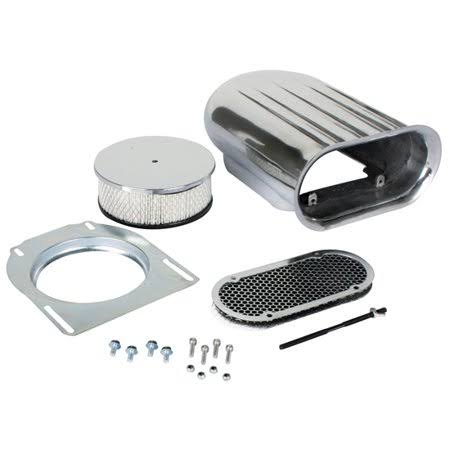 Gasser Finned Aluminum Single Quad Carb Air Scoop, Black
