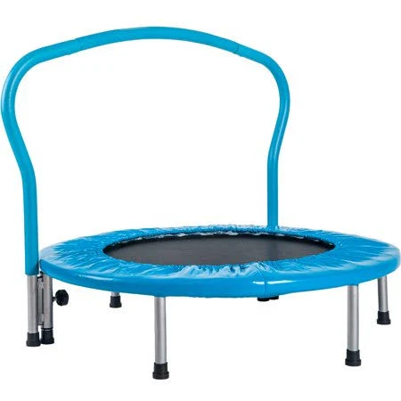Segmart Mini Trampoline for Kids, 36 inch Portable Small Toddler Trampoline with Handrail, Durable and Safe Rebounder Blue Tramp