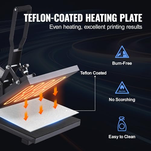 VEVOR 15x15 Heat Press Machine 8 in 1 Combo Tshirt Press Machine with Tumbler Press, 360° Swing Away Digital Multifunction Heat Transfer Sublimation for Printing T Shirts Mug Hat Plate Cap