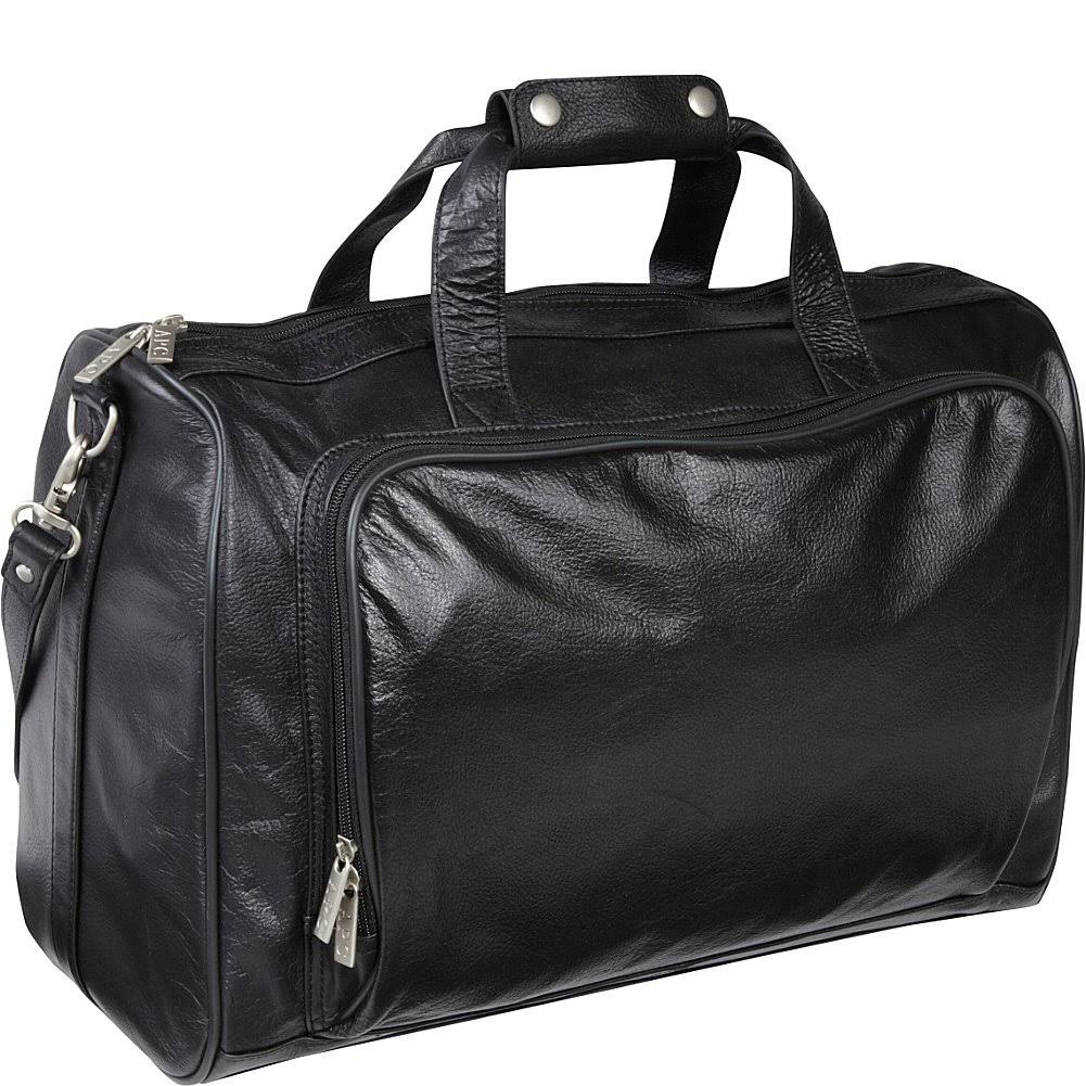 Amerileather 18 Leather Carry on Weekend Duffel Black