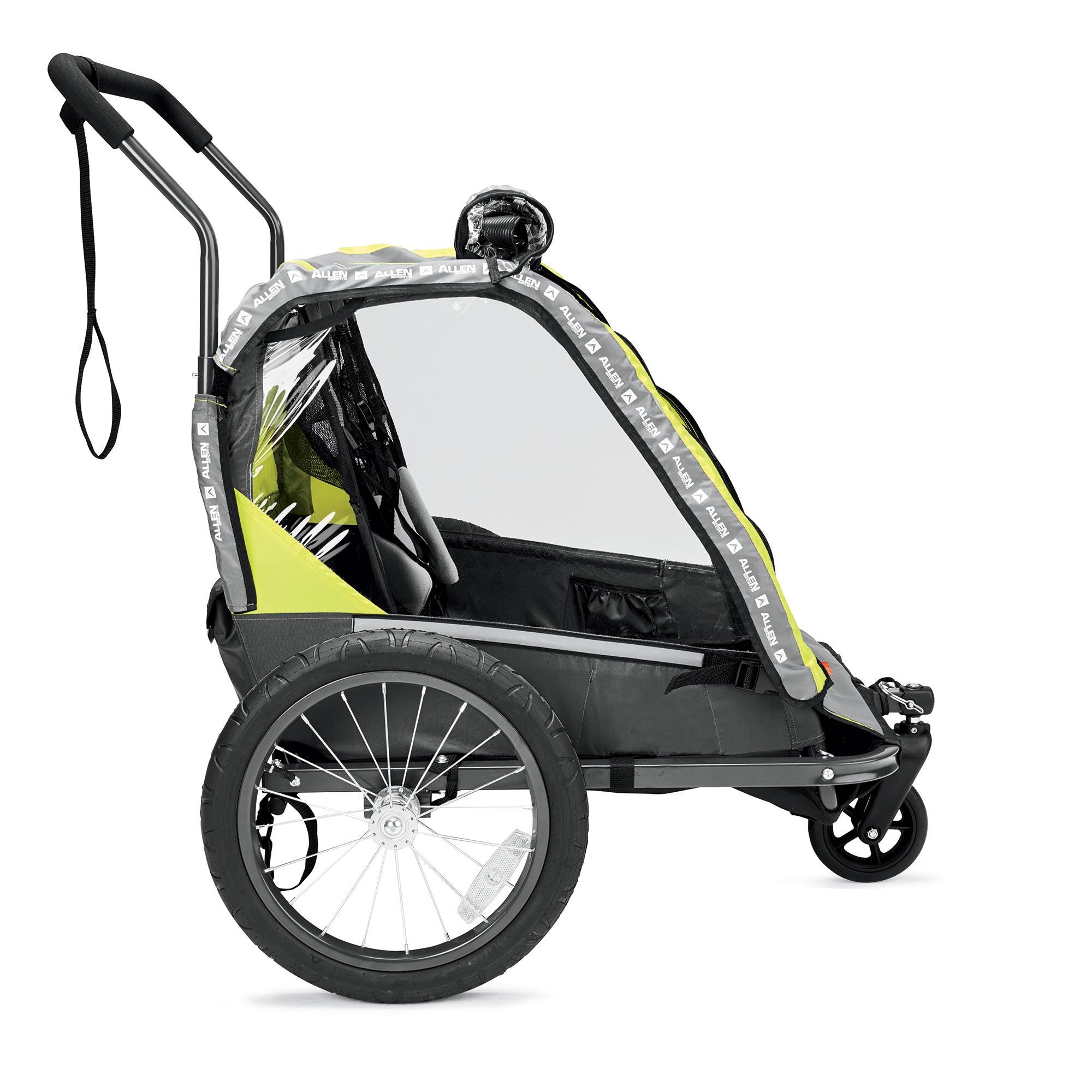 Allen Sports 2-Child Bicycle Trailer and Stroller, Model As2, Orange