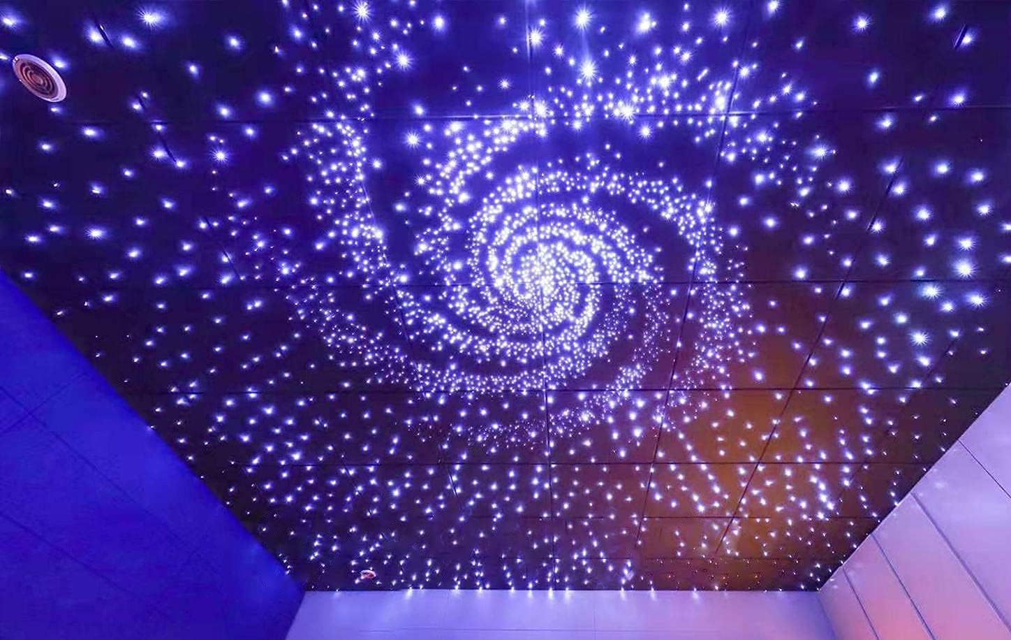 AKEPO Car Home Use 32W RGBW Twinkle+ Sound Activated+ APP Fiber Optic Lights Kit Star Ceiling Sky Light with Total 800pcs in 13.1ft/4m + 9.8ft/3m Long Optical Fiber Cable for Indoor or Interior Decor
