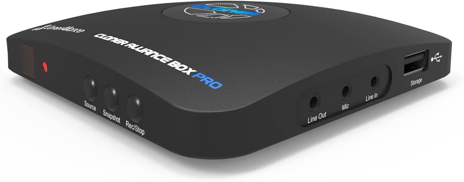 Box Pro, 1080p@60fps Video Recorder, DVR with HDMI Capture, Playback on TV. RCA/YPbPr/VGA to Digital Converter. Schedule Recording. No PC Required.