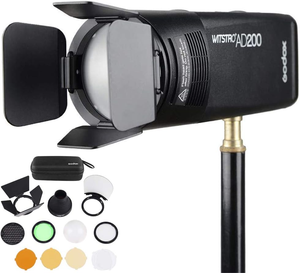 Godox AK-R1 Accessories Kit for Godox V1 Round Head Camera Flash and Godox H200R Round Flash Head to Godox AD200/Godox AD200pro Pocket Flash Light