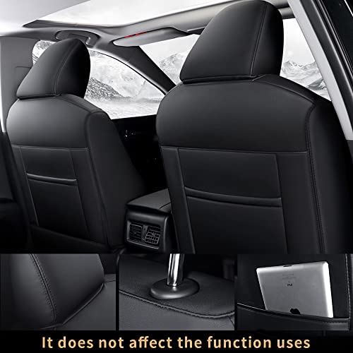 Car Seat Cover for Toyota Camry (XLE,XLE V6,XSE,XSE V6) 2018 2019 2020 2021 2022 2023 2024 Full Set Black