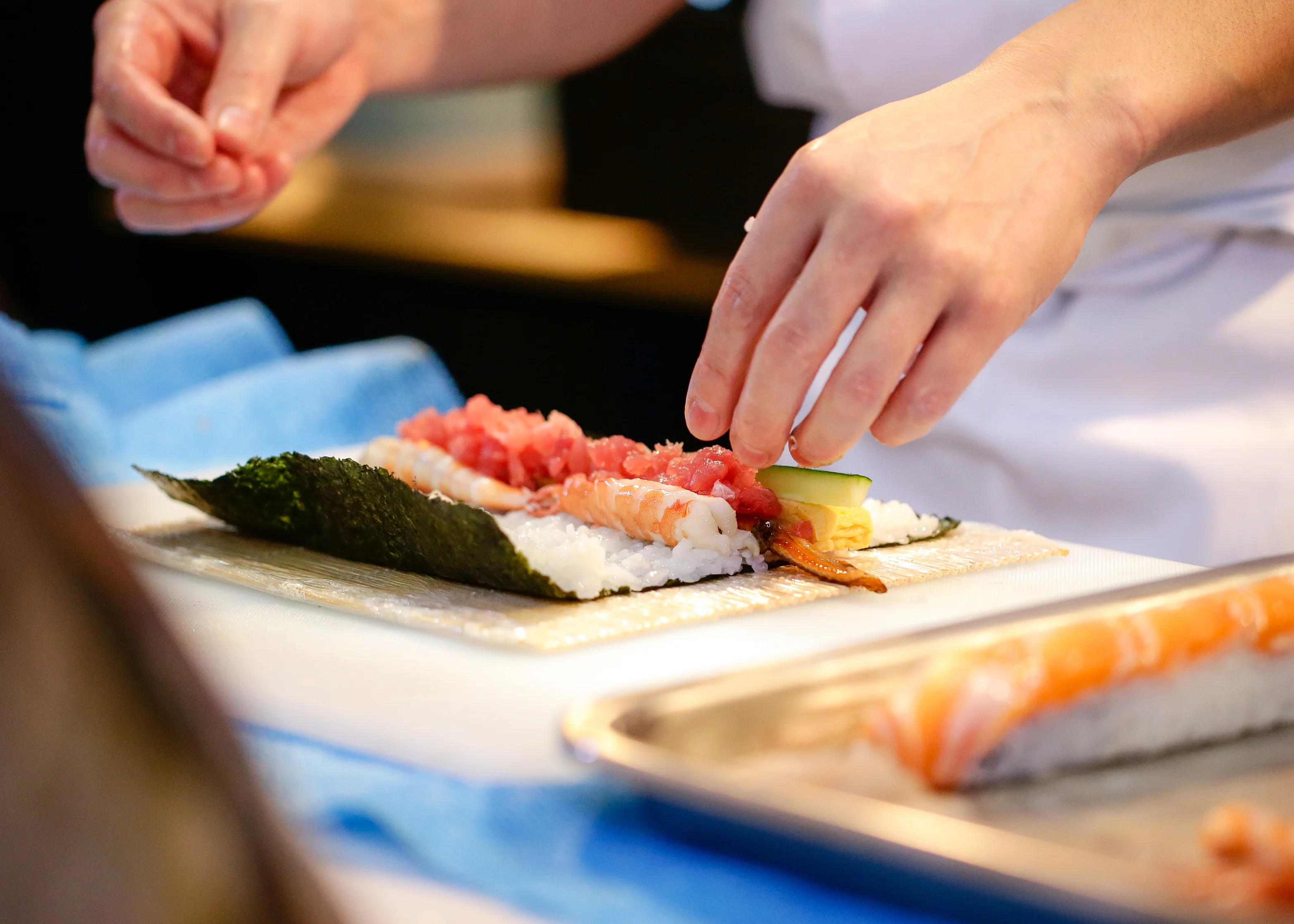 SUSHI MASTER SET by The Asian Table. 12-Piece Deluxe Sushi Making Kit for the Asian cuisine aficionado and the foodie adventurer. Learn how to make sushi and create your own rolls