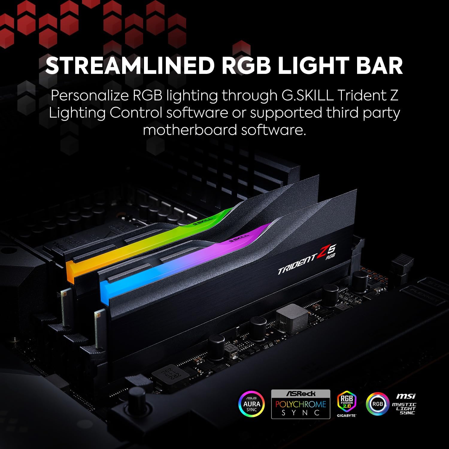 G.SKILL Trident Z5 RGB Series (Intel XMP 3.0) DDR5 RAM 32GB (2x16GB) 5600MT/s CL36-36-36-89 1.20V Desktop Computer Memory UDIMM - Matte Black (F5-5600J3636C16GA2-TZ5RK)