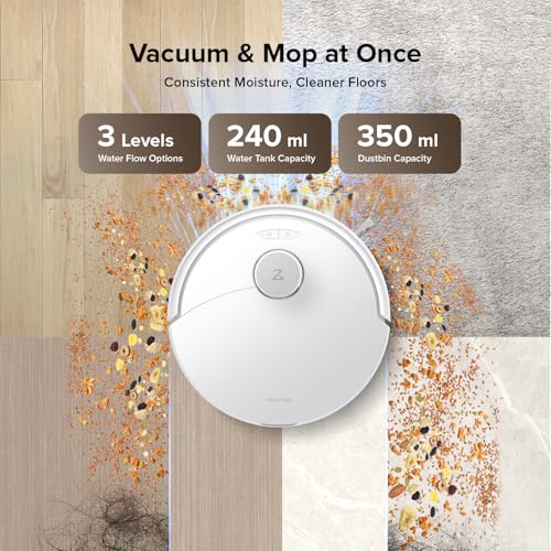 roborock Q8 Max Robot Vacuum and Mop Cleaner, DuoRoller Brush, 5500Pa Strong Suction, Lidar Navigation, Obstacle Avoidance, Multi-Level Mapping, Perfect for Pet Hair