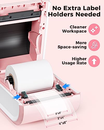 COLORWING Thermal Shipping Label Printer,D520 Bluetooth Thermal Label Printer for Small Business 4x6, Wireless Label Printer with A Label Bin Compatible with USPS,Amazon,Ebay,Etsy,Etc