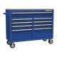 Yukon 46 in. 9 Drawer Mobile Storage Cabinet with Solid Wood Top - Shop Hardware Tools Online Store