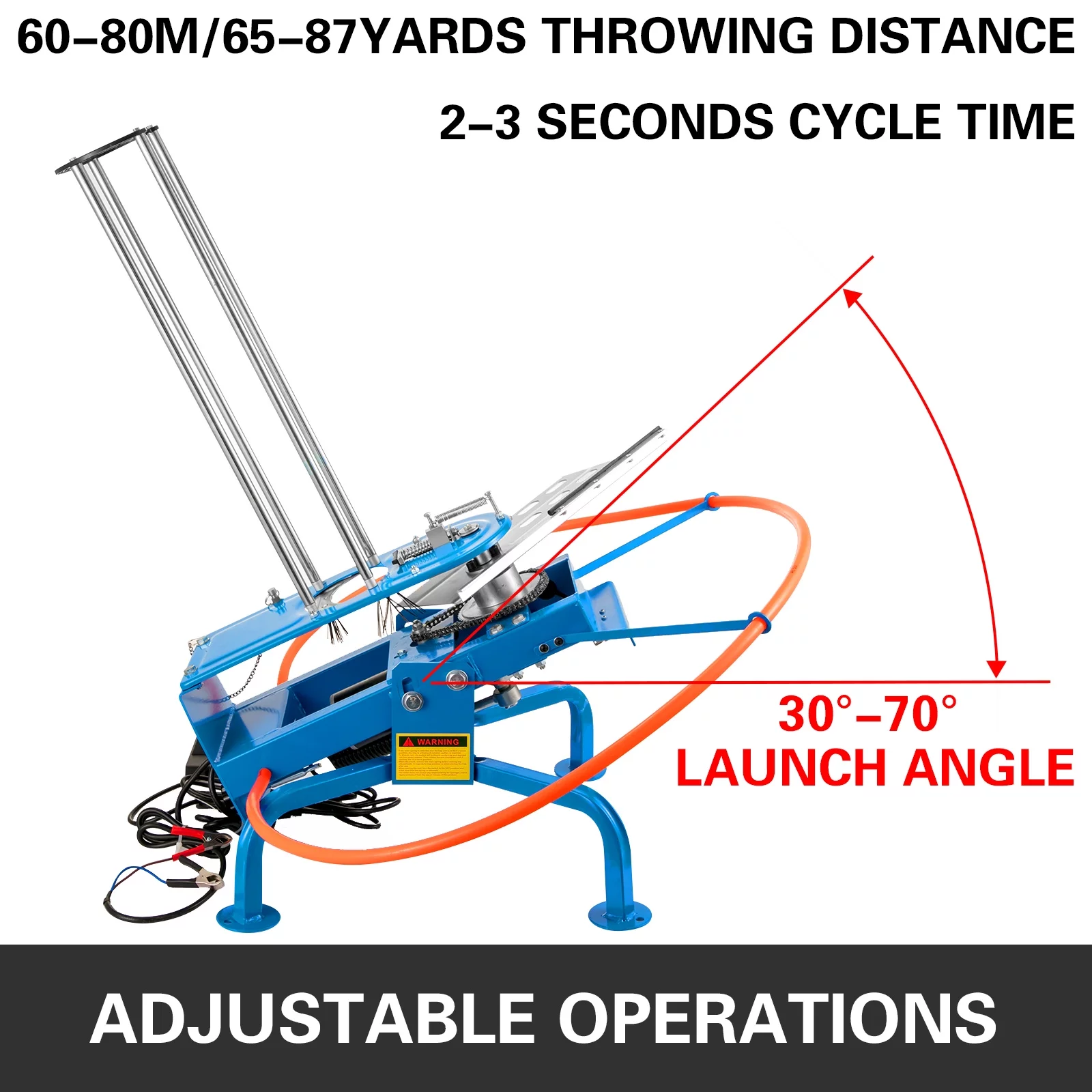 VEVOR Clay Pigeon Thrower 50 Clay Capacity Automatic Trap Machine Skeet Electronic Trap Thrower