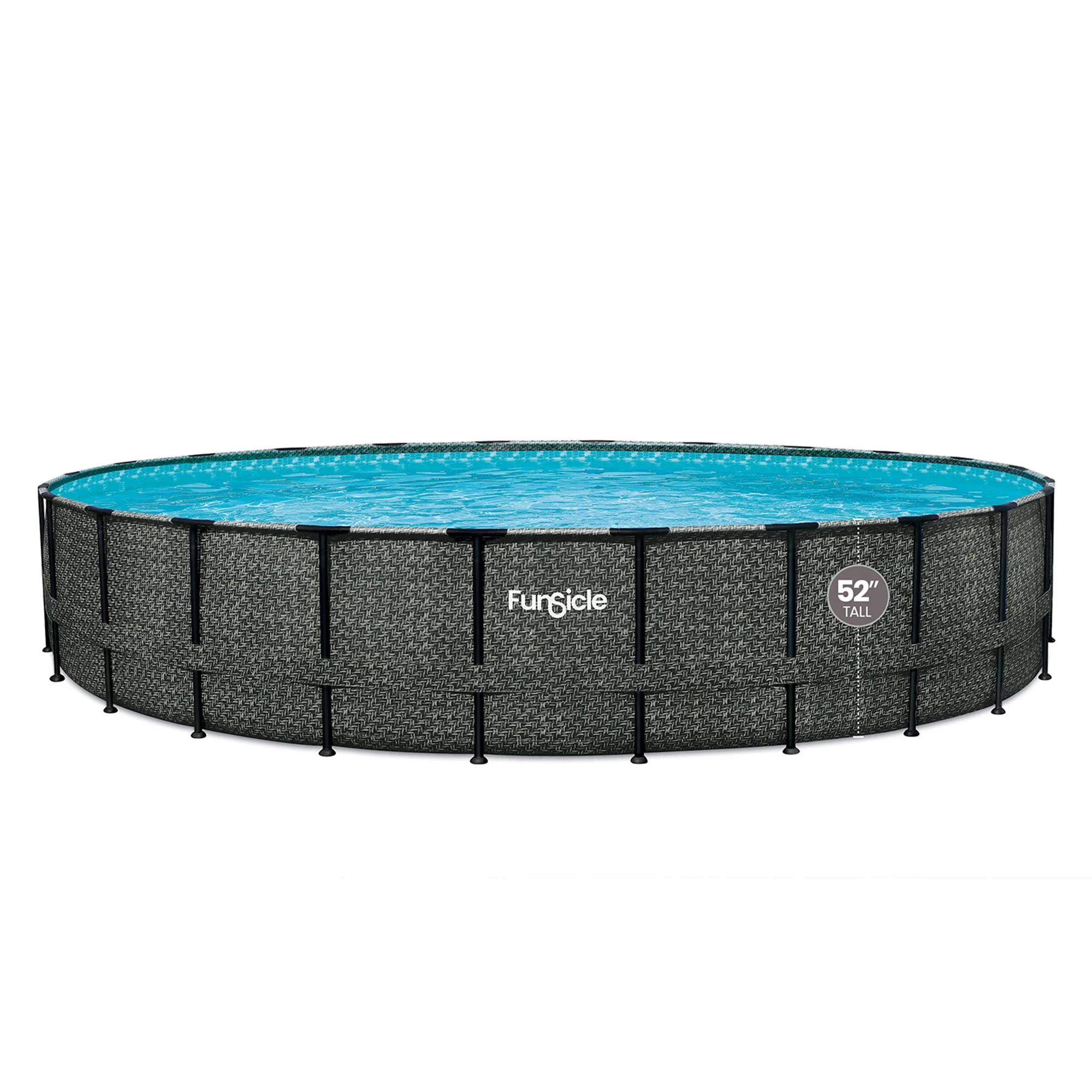 Funsicle 22' x 52 Oasis Round Outdoor Above Ground Swimming Pool