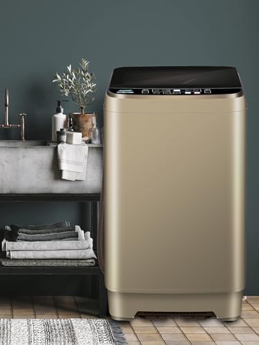 Krib Bling Full-Automatic Washing Machine with Drain Pump, 17.7 lbs Compact Washer…