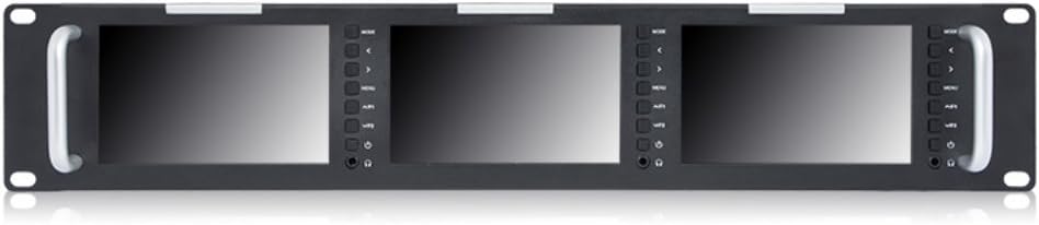 Seetec Triple 5 Inch 2RU 800×480 Broadcast LCD Rack Mount Monitor with 3G-SDI, HDMI, AV Input and Output T51